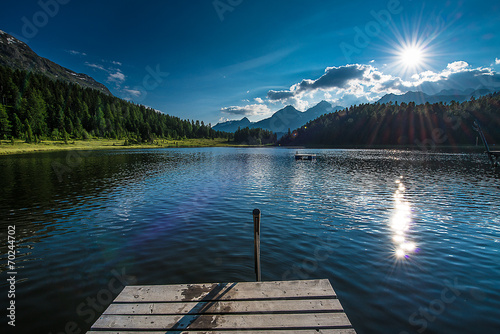 Fotoroleta śnieg niebo szwajcaria natura jesień