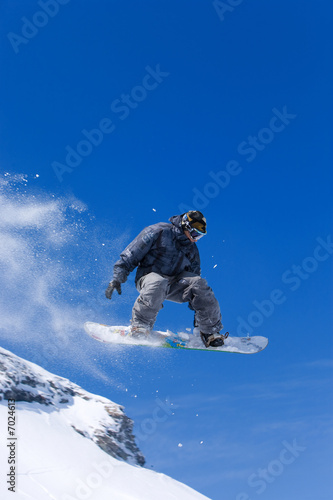 Plakat wzgórze sport snowboard ludzie sporty ekstremalne