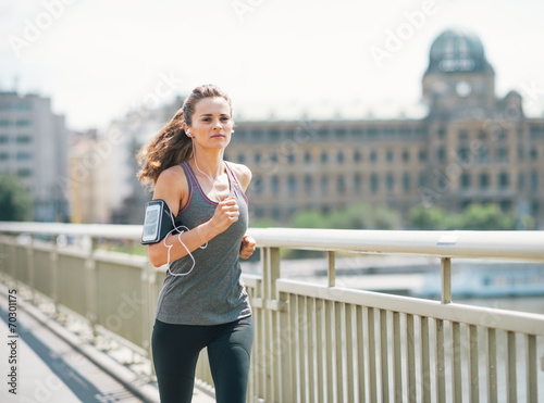 Plakat jogging kobieta fitness