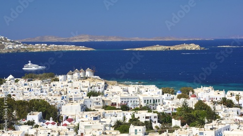 Fotoroleta panorama pejzaż mykonos