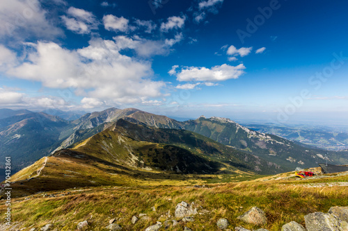 Naklejka trawa niebo słowacja tatry