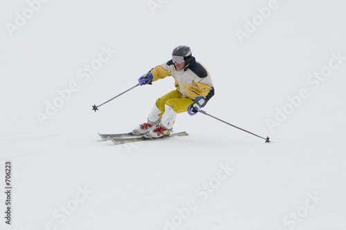 Fototapeta góra śnieg narciarz sport