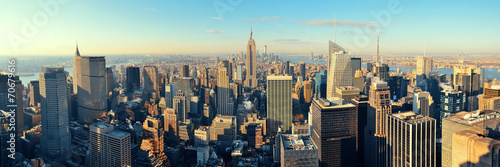 Naklejka panorama amerykański miejski