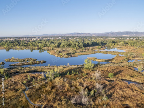 Plakat jesień pejzaż park natura