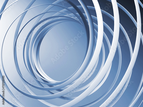 Plakat 3D spirala tunel abstrakcja fala