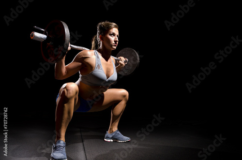 Plakat fitness zdrowie dziewczynka dzwon