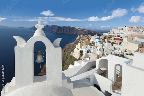 Fotoroleta grecja architektura santorini słońce morze