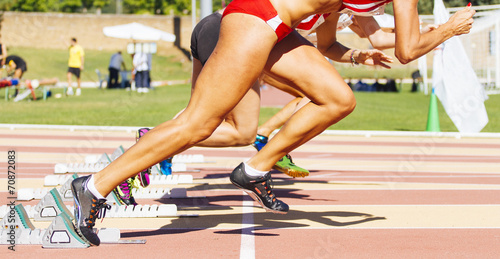 Plakat wyścig sport kobieta prędkość start