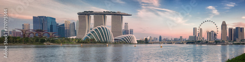 Plakat architektura singapur metropolia zatoka