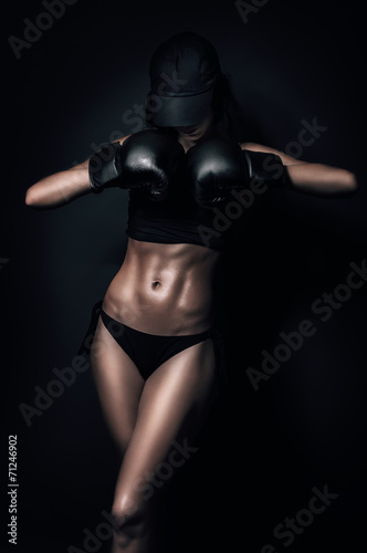 Fototapeta boks fitness dziewczynka