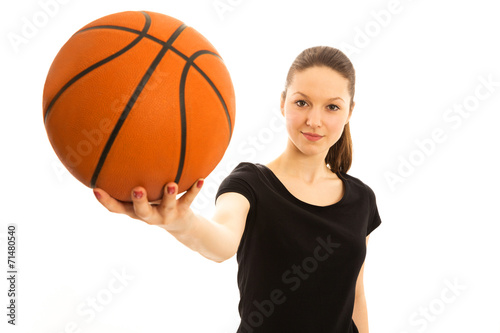 Plakat piłka sport dziewczynka lekkoatletka kobieta