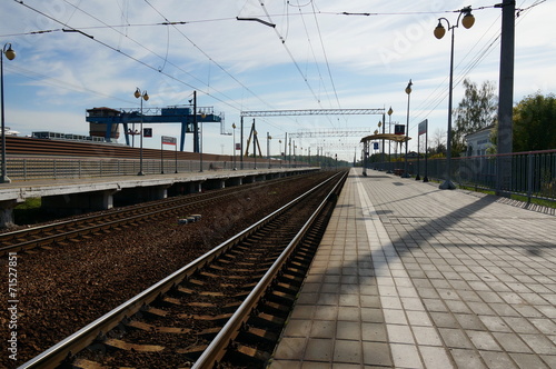 Naklejka ruch nowoczesny peron metro