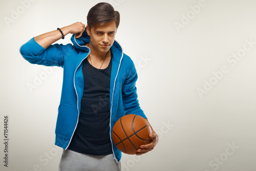 Plakat ludzie sport koszykówka portret