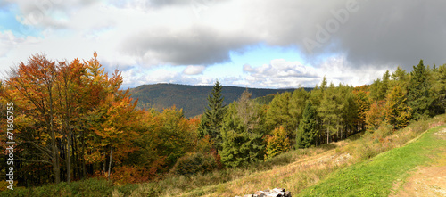 Obraz na płótnie jesień perspektywa góra panorama