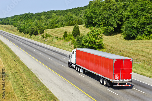 Fotoroleta autostrada ciężarówka lato transport