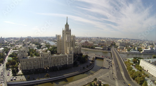 Plakat panorama niebo moskwa