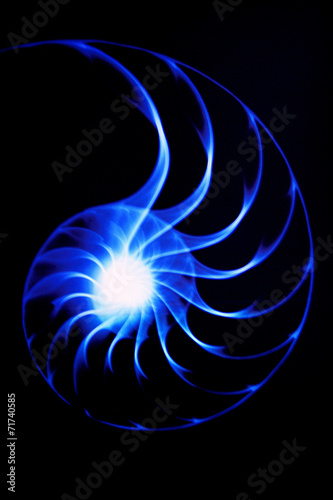Obraz na płótnie spirala niebieski wir ślimak