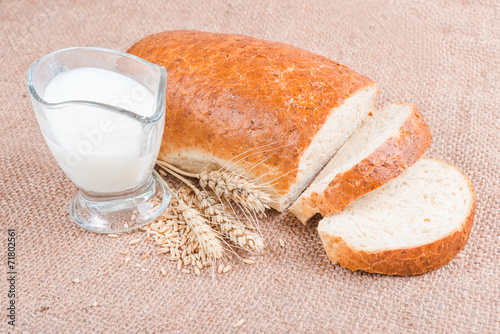 Obraz na płótnie jedzenie zboże pszenica mleko