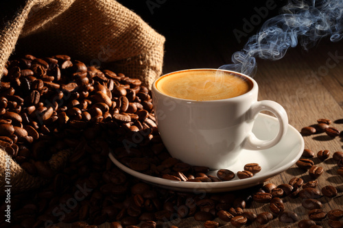 Fototapeta arabica młynek do kawy świeży napój kawa