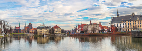 Obraz na płótnie wrocław panoramiczny woda park kościół