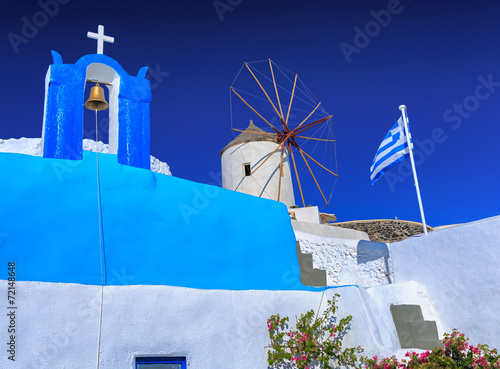 Fotoroleta grecki wyspa piękny wiatrak