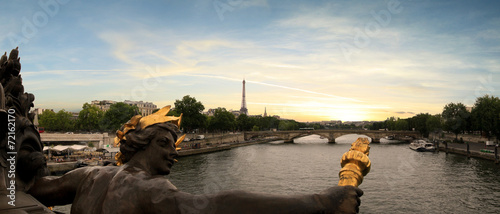 Fotoroleta pejzaż wieża widok ulica montmartre