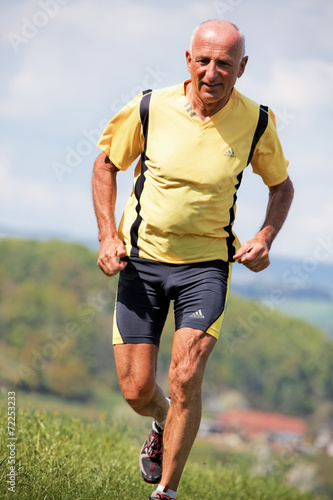 Plakat lekkoatletka mężczyzna ludzie jogging