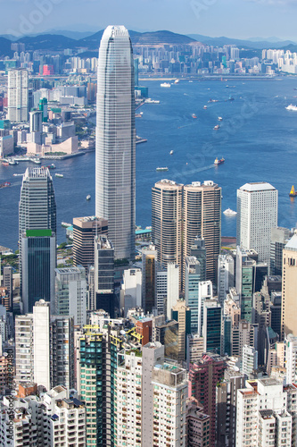 Obraz na płótnie drapacz hongkong architektura