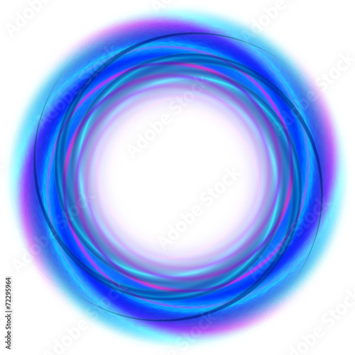 Plakat mandala spirala biały medytacja