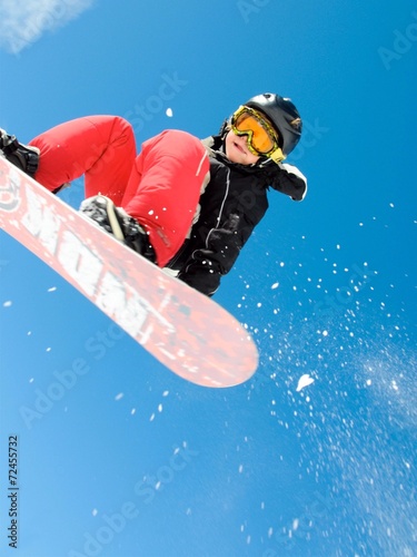 Fototapeta snowboarder dzieci sport zdrowy