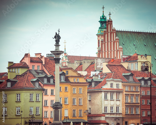 Fotoroleta architektura statua stary warszawa król