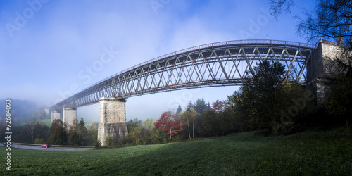 Obraz na płótnie jesień most architektura niebo krajobraz