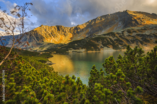 Plakat szczyt tatry woda