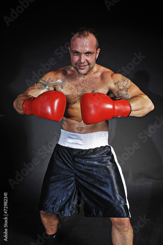 Plakat sztuki walki sport bokser