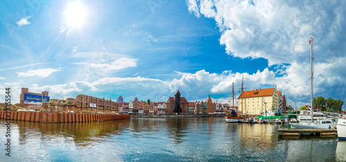 Naklejka architektura łódź panorama pejzaż ulica