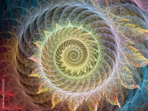 Plakat ruch kompozycja spirala