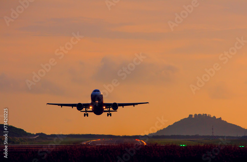 Plakat transport airliner samolot odrzutowiec