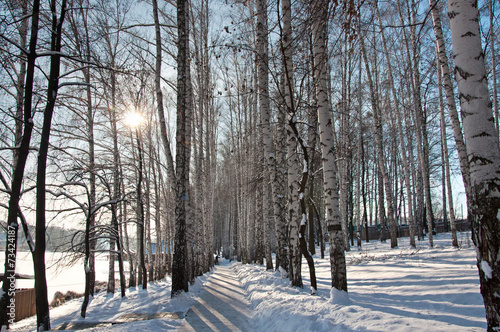 Fototapeta panorama śnieg pejzaż