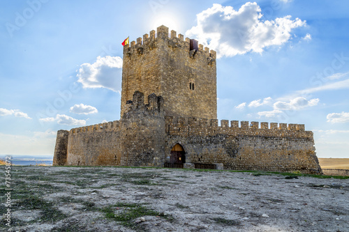 Naklejka zamek wzgórze architektura valladolid kastylia