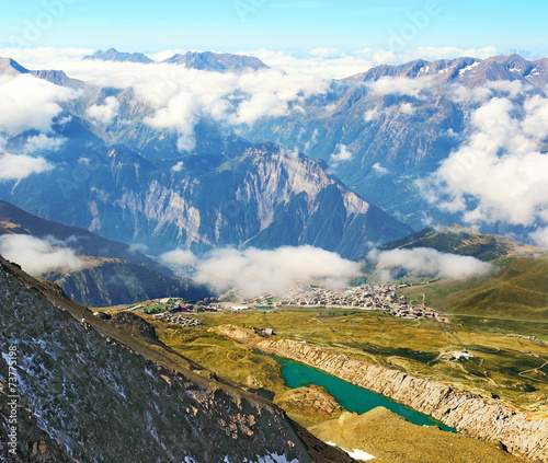 Naklejka dolina francja widok alpy europa