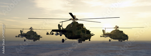 Obraz na płótnie wojskowy panorama słońce 3D lotnictwo
