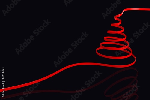 Obraz na płótnie ornament spirala drzewa czerwony streszczenie