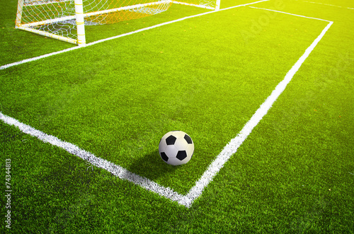Naklejka trawa łąka wzór sport piłka