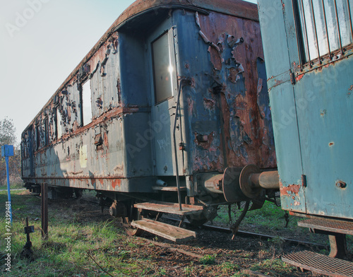 Fotoroleta transport stary lokomotywa