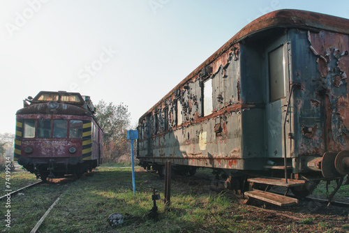 Naklejka stary maszyna transport