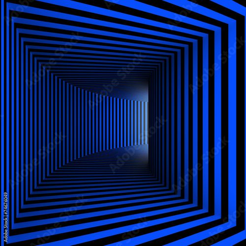 Plakat sztuka korytarz perspektywa tunel