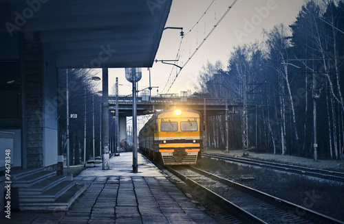 Naklejka pejzaż transport stary rejs