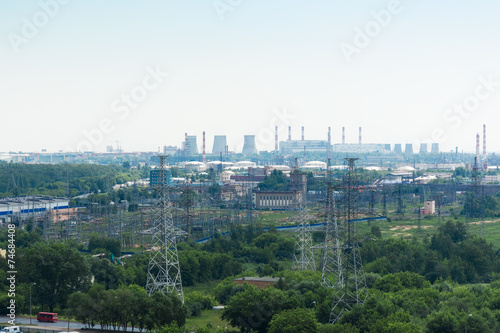 Fotoroleta rosja niebo roślina olej wieża