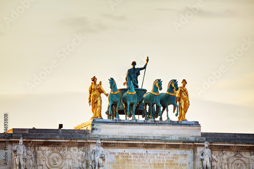 Plakat park francja ogród europa statua