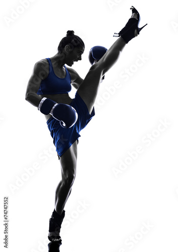 Plakat boks kobieta sport